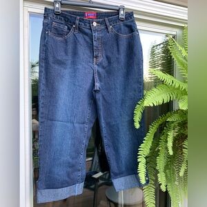 Westport Denim Cuffed  Blue Jean Capris Size 10